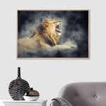Misty Wild Lion Wall Art