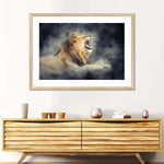 Misty Wild Lion Wall Art
