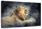 Misty Wild Lion Wall Art