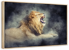 Misty Wild Lion Wall Art