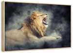 Misty Wild Lion Wall Art