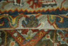Blue and Brown Traditional Antique look Heriz Serapi Hand Knotted Custom Made wool Area Rug
