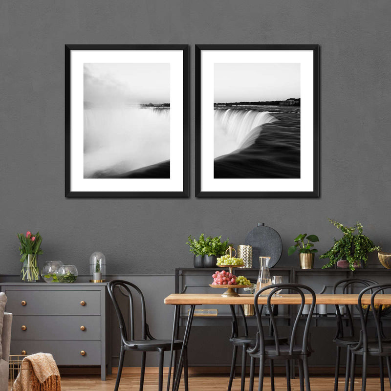 Monochromatic Niagara Falls Wall Art