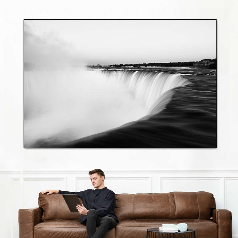 Monochromatic Niagara Falls Wall Art