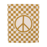 checkered peace sign banner