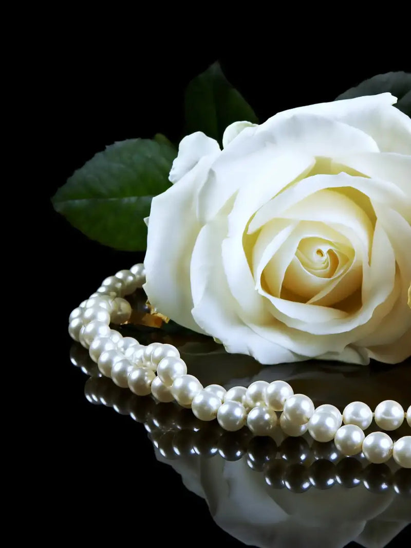 Pearls And Roses Wall Art