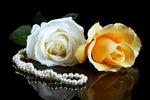 Pearls And Roses Wall Art