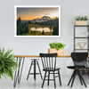 Majestic Sunset At Mount Rainer Wall Art