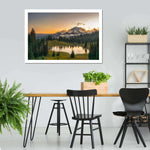 Majestic Sunset At Mount Rainer Wall Art