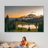 Majestic Sunset At Mount Rainer Wall Art