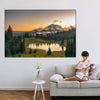 Majestic Sunset At Mount Rainer Wall Art