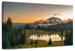Majestic Sunset At Mount Rainer Wall Art