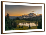 Majestic Sunset At Mount Rainer Wall Art