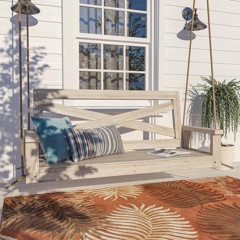 Porchgate Amish Heavy Duty 700 Lb 5-Foot Boardwalk Porch Swing - Dovetail Grey