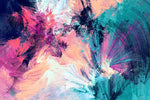 Pink And Blue Abstract Wall Art