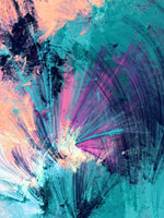 Pink And Blue Abstract Wall Art