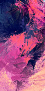 Pink And Blue Abstract Wall Art