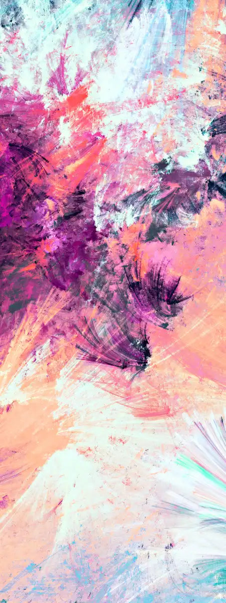 Pink And Blue Abstract Wall Art