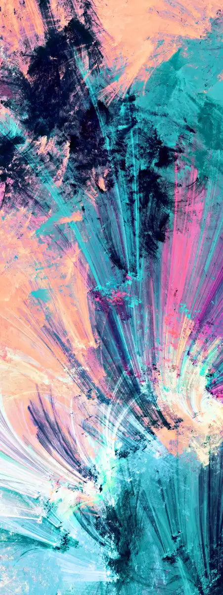 Pink And Blue Abstract Wall Art