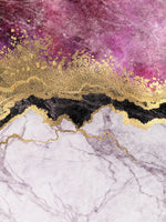 Pink And Gold Abstract Wall Art