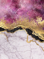 Pink And Gold Abstract Wall Art