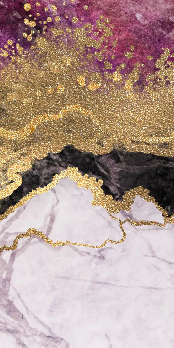 Pink And Gold Abstract Wall Art