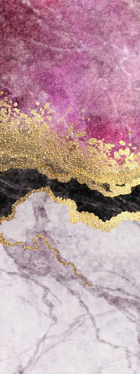 Pink And Gold Abstract Wall Art