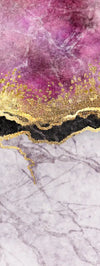 Pink And Gold Abstract Wall Art