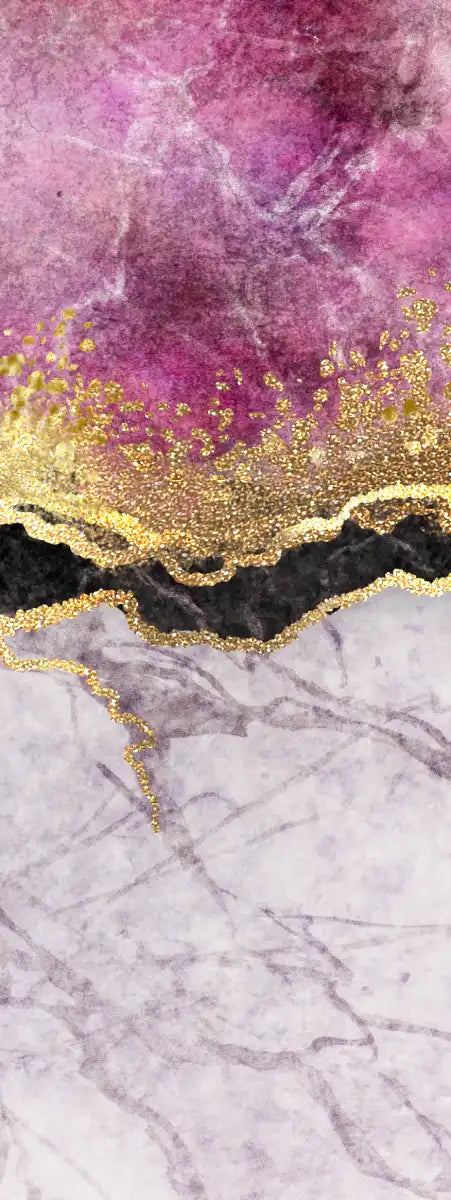 Pink And Gold Abstract Wall Art