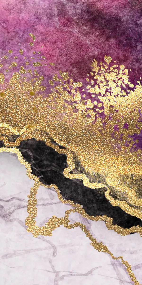 Pink And Gold Abstract Wall Art
