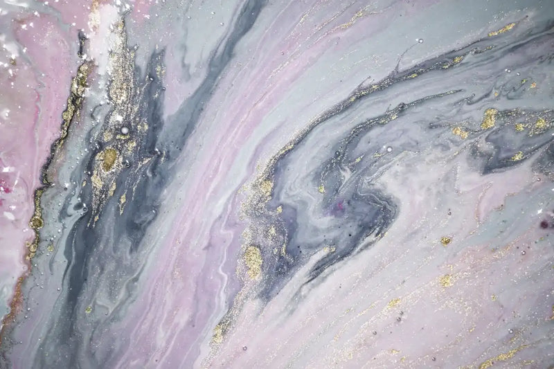Pink And Grey Abstract Wall Art