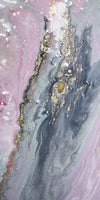 Pink And Grey Abstract Wall Art