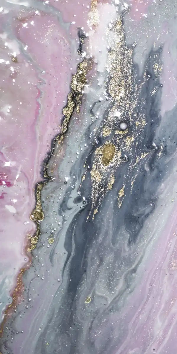 Pink And Grey Abstract Wall Art