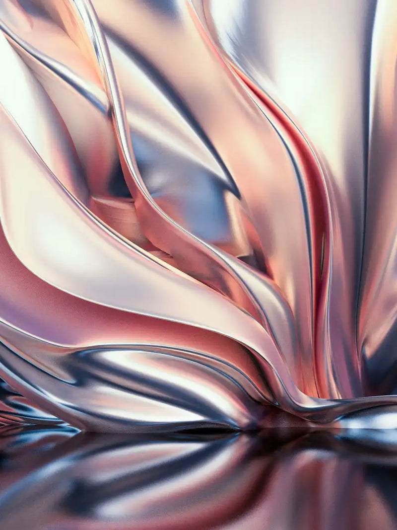 Pink And Silver Abstract Wall Art