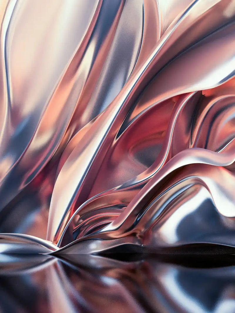 Pink And Silver Abstract Wall Art