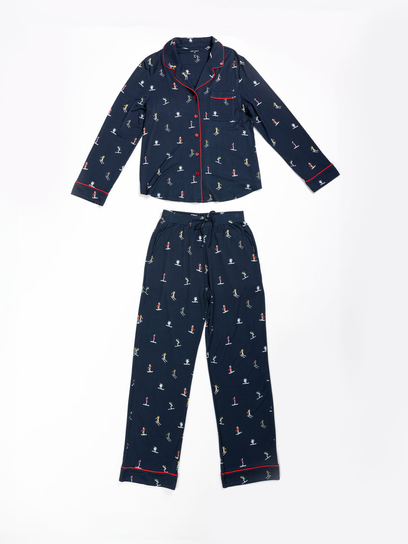 Women's Stretch-Knit Long Sleeve Bamboo Pajama Set