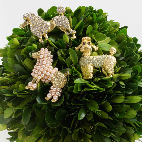 Poodle clip set