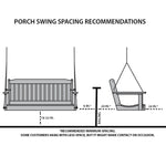 Keystone Amish Co. 5 Foot Salem Composite Poly Porch Swing, Weathered Wood