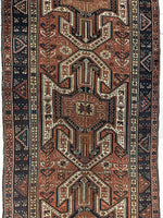 Pre-1900 Triple Shield Sewan Kazak Rug, 4’4”x11’7”