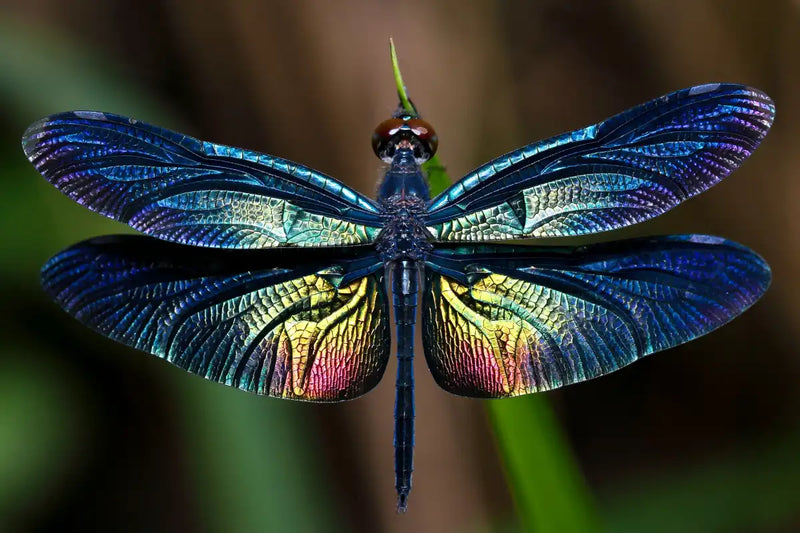 Prismatic Dragonfly Wall Art