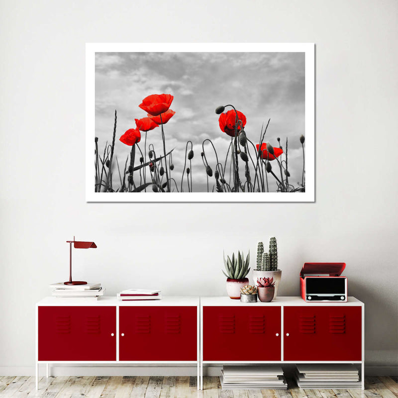 Pop Red Poppies Wall Art