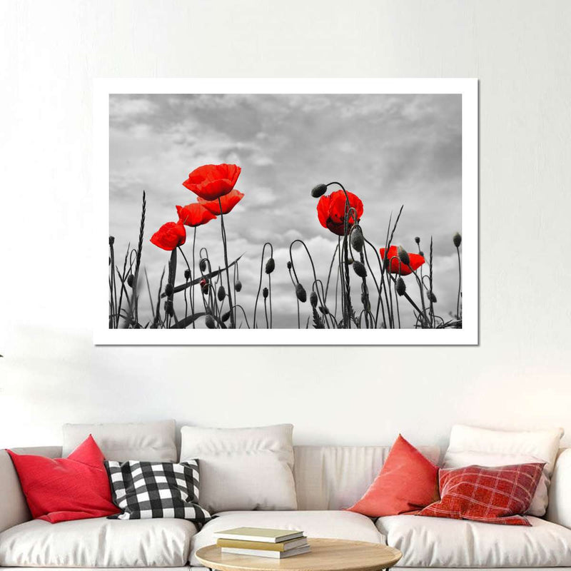 Pop Red Poppies Wall Art