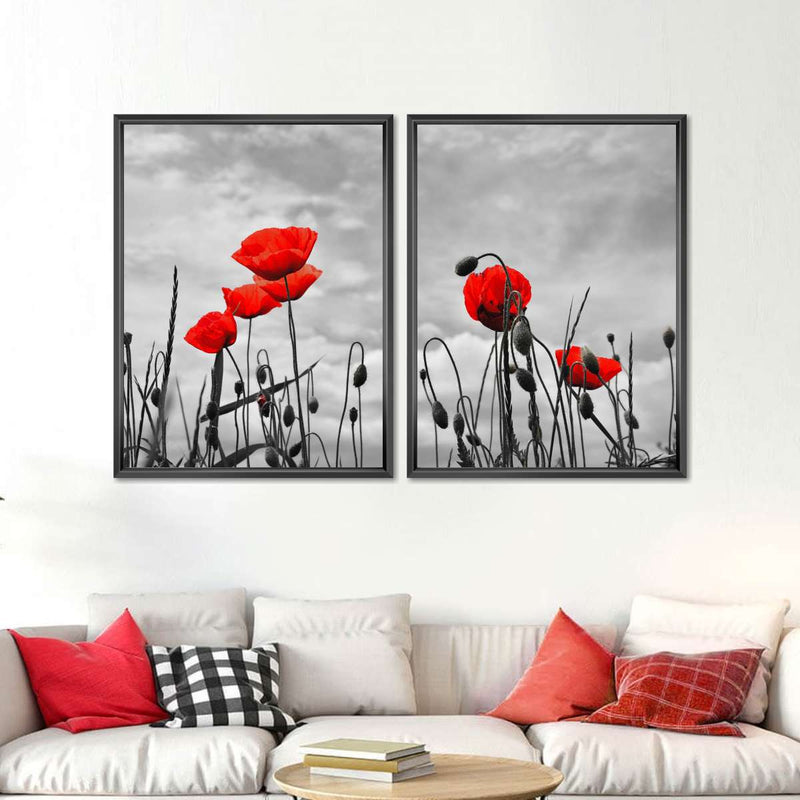 Pop Red Poppies Wall Art
