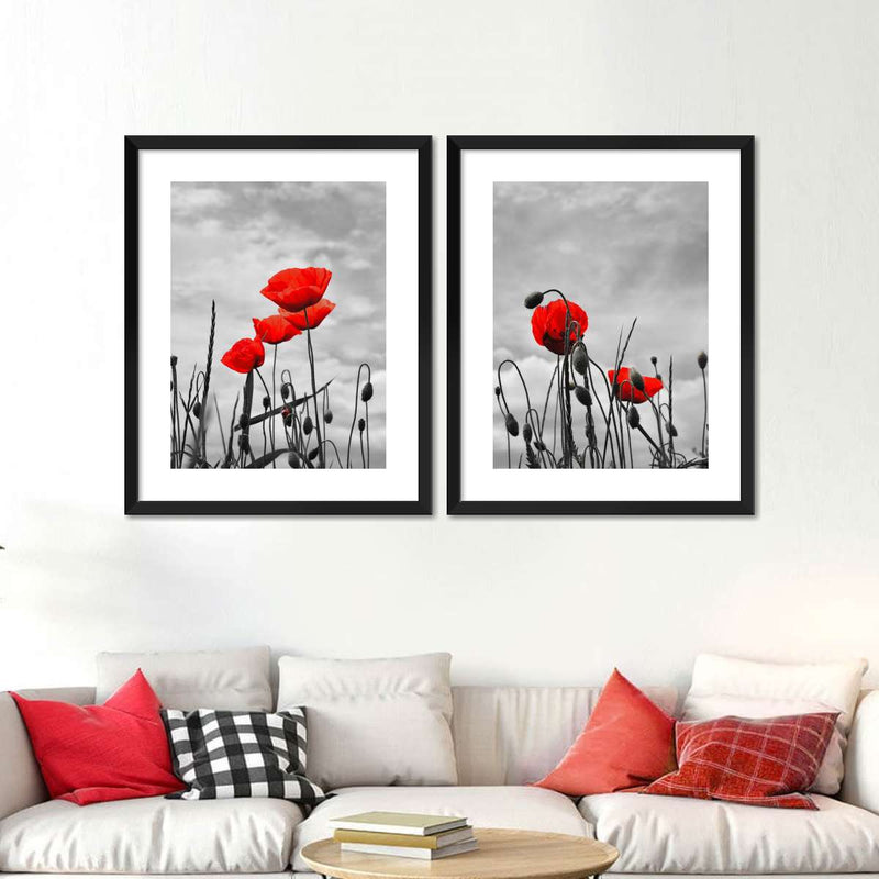 Pop Red Poppies Wall Art