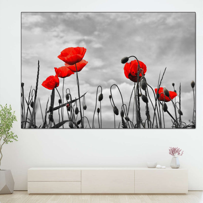 Pop Red Poppies Wall Art