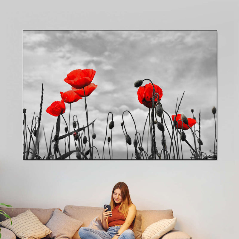 Pop Red Poppies Wall Art
