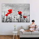 Pop Red Poppies Wall Art