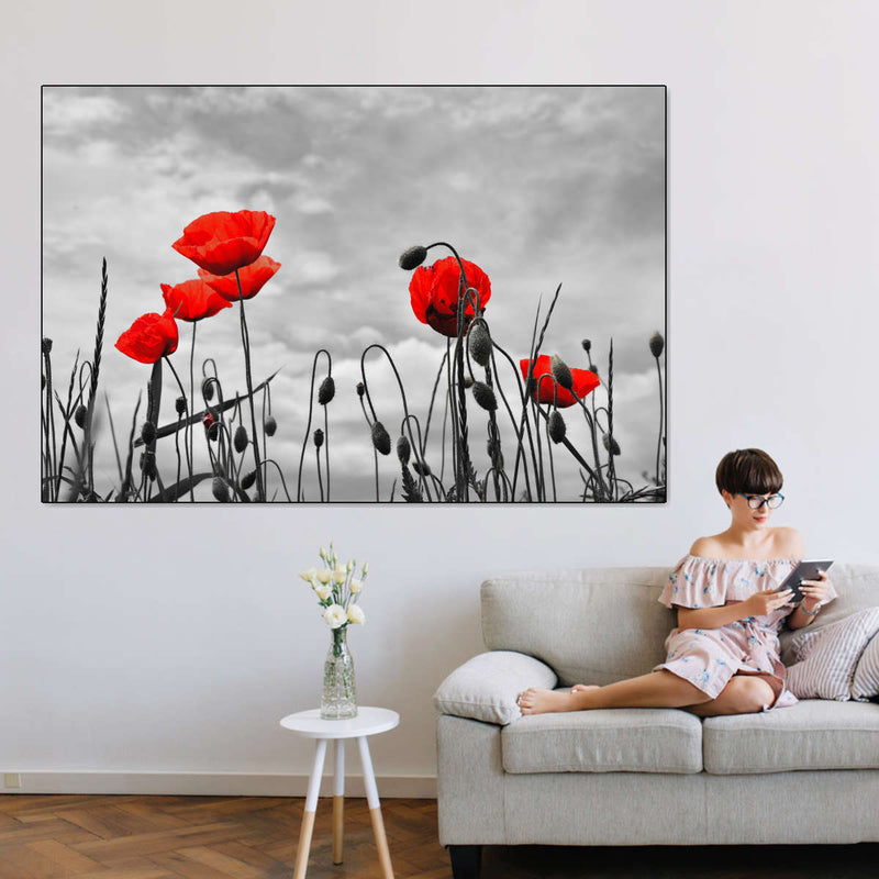 Pop Red Poppies Wall Art