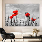 Pop Red Poppies Wall Art