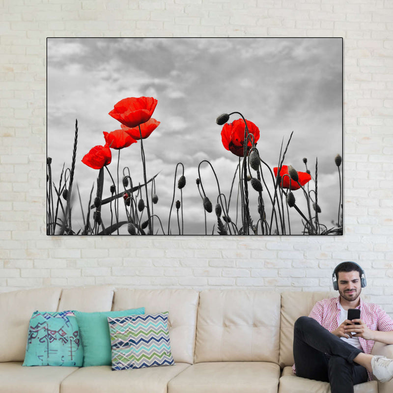 Pop Red Poppies Wall Art